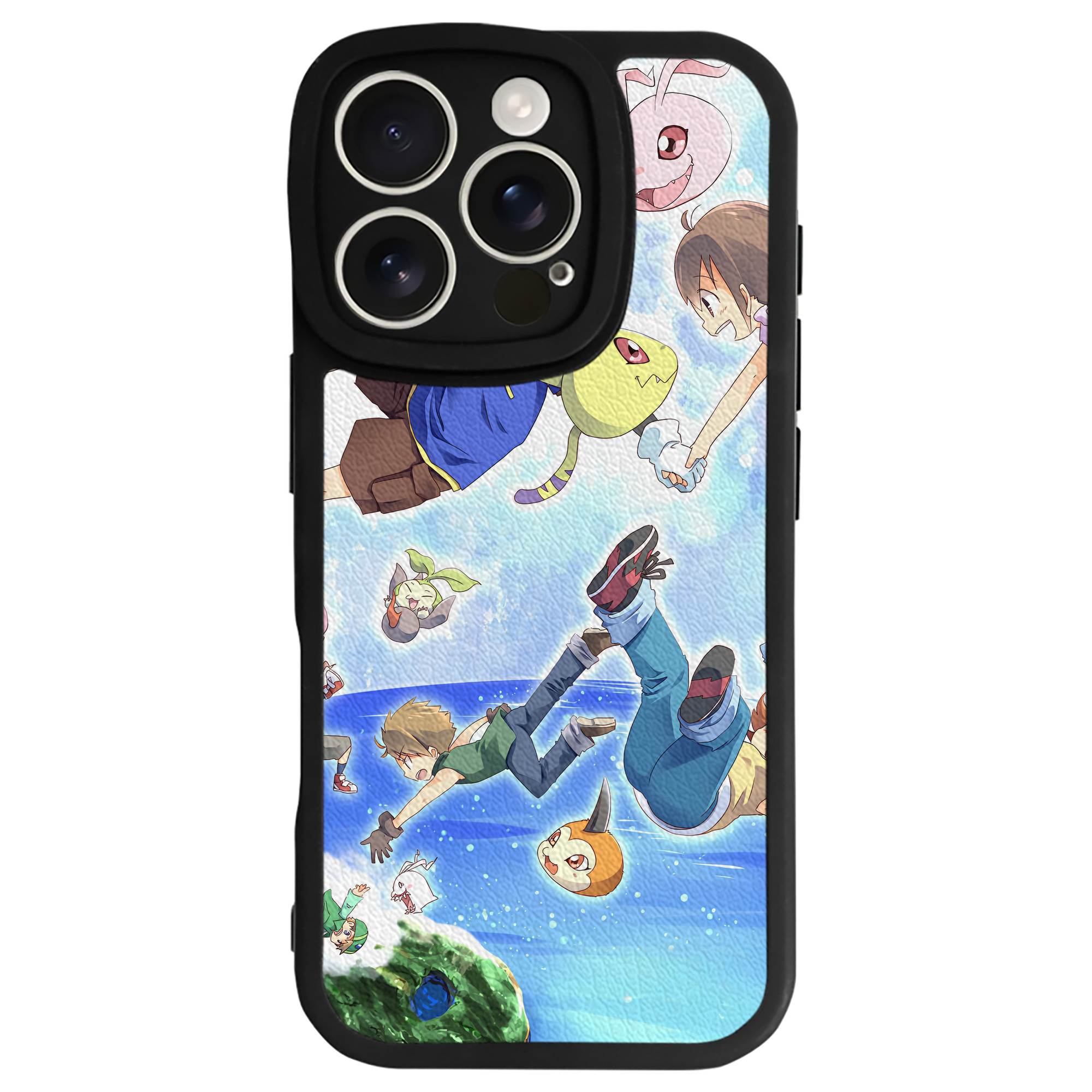 （画像用） Digimon デジタルモンスター/デジモン 【iPhone 16シリーズ対応】シリコンスマホケース（レザー調） 材質：シリコン